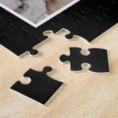 4 Foto Collage Family Gold Black Square Legpuzzel (Zijkant)