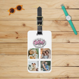 4 Foto Collage Family Memory Moederdag Bagagelabel