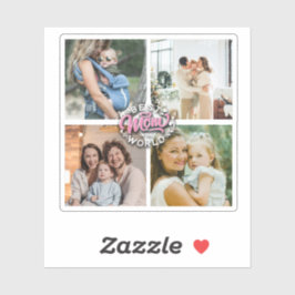 4 Foto Collage Family Memory Moederdag Sticker