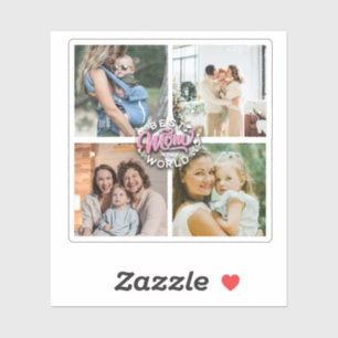 4 Foto Collage Family Memory Moederdag Sticker