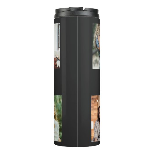 4 Foto Collage Family Memory Moederdag Thermosbeker (Achterkant)