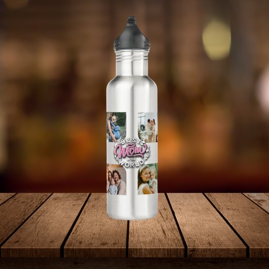 4 Foto Collage Family Memory Moederdag Waterfles