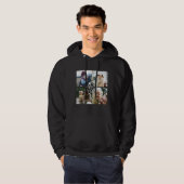 4 Foto Collage Family Memory Vaderdag Hoodie (Voorkant volledig)