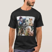4 Foto Collage Family Memory Vaderdag T-shirt (Voorkant)