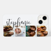 4 foto collage - filmstrook met handgeschreven let Case-Mate iPhone case (Achterkant (horizontaal))