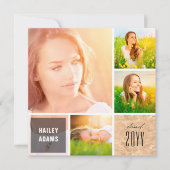 4 Foto Collage Folie Squares Gradudia Kaart (Voorkant)