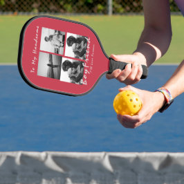 4-foto Collage Forever Boyfriend Valentijnsdag Pickleball Paddle