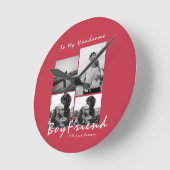 4-foto Collage Forever Boyfriend Valentijnsdag Ronde Klok (Hoek)