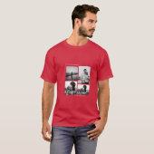 4-foto Collage Forever Boyfriend Valentijnsdag T-shirt (Voorkant volledig)