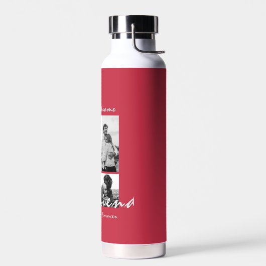 4-foto Collage Forever Boyfriend Valentijnsdag Waterfles (Links)