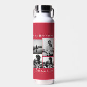 4-foto Collage Forever Boyfriend Valentijnsdag Waterfles (Voorkant)