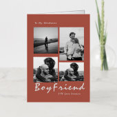 4-foto Collage Forever Boyfriend Valentijns's Folie Wenskaart (Voorkant)