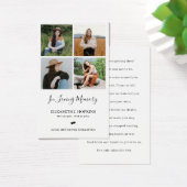 4 Foto Collage Funeral Memorial Prayer Kaarten Visitekaartje (Bureau)