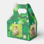4 FOTO Collage Gable Box St Patricks Shammrock Bedankdoosjes (Achterkant)