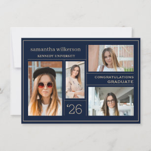 4 Foto Collage Gefeliciteerd Afstuderen Notitiekaartje