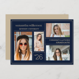 4 Foto Collage Gefeliciteerd Afstuderen Notitiekaartje