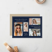 4 Foto Collage Gefeliciteerd Afstuderen Notitiekaartje (Voorkant / Achterkant in situ)