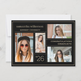 4 Foto Collage Gefeliciteerd Afstuderen Notitiekaartje