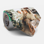 4 foto collage gepersonaliseerd stropdas (Opgerold)