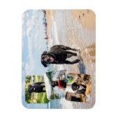 4 foto collage gepersonaliseerde aangepaste magnee magneet (Verticaal)