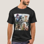 4 Foto Collage Gezinsherinnering Vaderdag T-shirt (Voorkant)