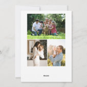 4 foto collage goud Merry Christmas script Feestdagenkaart (Achterkant)