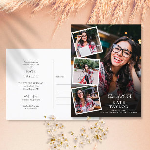 4 Foto Collage Graduation Party Invitation Postca Briefkaart