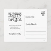 4 Foto collage green black Peace Love Joy Feestdagenkaart (Achterkant)