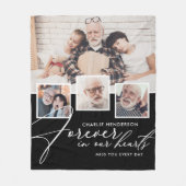 4-foto collage handgeschreven voor altijd in ons h fleece deken (Voorkant)