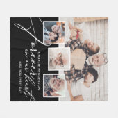 4-foto collage handgeschreven voor altijd in ons h fleece deken (Voorkant (Horizontaal))