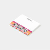 4 Foto Collage Heet Roze Oranje Chevrons Post-it® Notes (Schuin)