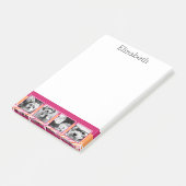 4 foto collage - hete roze oranje chevrons post-it® notes (Schuin)