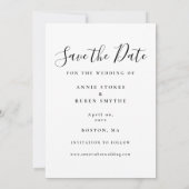 4 foto collage Huwelijk Gouden Script Save The Date (Achterkant)