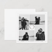 4 Foto Collage Huwelijksjubileum Naam & Datum Aankondiging (Voorkant / Achterkant)