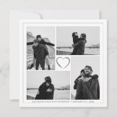 4 Foto Collage Huwelijksjubileum Naam & Datum Aankondiging (Voorkant)