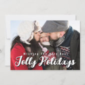 4 Foto Collage Kerstmis Feestdagenkaart (Voorkant)