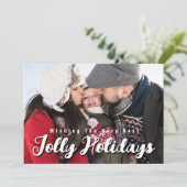 4 Foto Collage Kerstmis Feestdagenkaart (Staand voorkant)