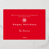 4 Foto Collage Kerstmis Folie Feestdagenkaart (Achterkant)