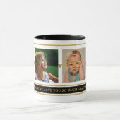 4 Foto-collage kleinkinderen, kleinouders, Kerstmi Mok (Midden)