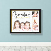 4 Foto-collage kleinkinderen maken het levensgrote Canvas Afdruk (Insitu (Houten vloer))