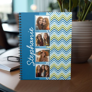 4 Foto Collage Kleurrijke Chevrons Notitieboek