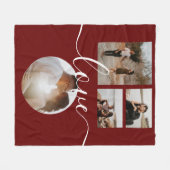 4 Foto Collage Love Persoonlijk Fleece Deken (Voorkant (Horizontaal))
