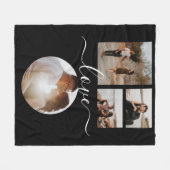 4 Foto Collage Love Persoonlijk Fleece Deken (Voorkant (Horizontaal))