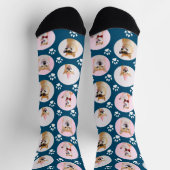 4 Foto Collage Maak Je Eigen Fun Honden Soks Sokken (Top)