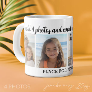 4 foto collage met 2 regels tekst - Feest Grote Koffiekop