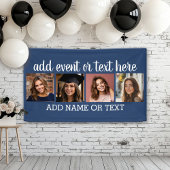 4 foto-collage met 2 regels tekst - Feest Spandoek