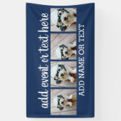 4 foto-collage met 2 regels tekst - Feest Spandoek (Verticaal)
