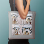 4 Foto collage met handgeschreven naam - grijs Crossbody Tas<br><div class="desc">Gebruik vier vierkante foto's om een uniek en persoonlijk cadeau te creëer. Of je kunt de hipster puppy houden en een trendy keepslag maken. Als u de afbeeldingen moet aanpassen,  klik op het aanpassingshulpmiddel om veranderingen aan te brengen.</div>