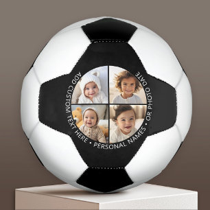 4 foto collage met kromming aangepaste tekst rondo voetbal