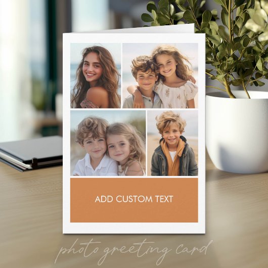 4 foto collage met modern tekstblok kaart